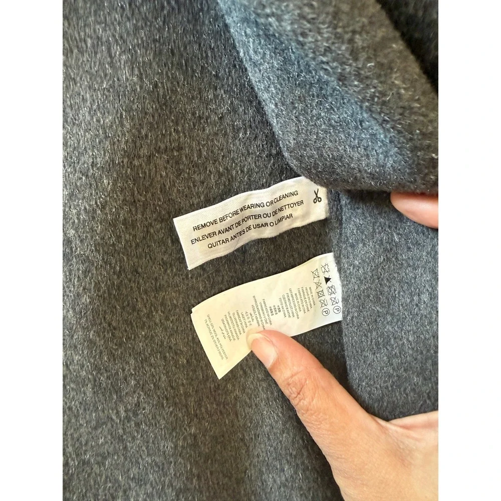 Michael Kors Gray Wool Blend Draped Shawl Collar Long Vest Duster XL - Picture 5 of 8